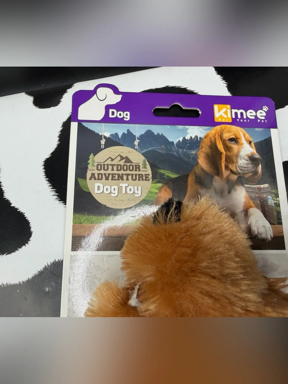KMEE Plush Brown Squirrel Crinkle Paper Dog Toy - Outdoor Adventure Squeaky Toy